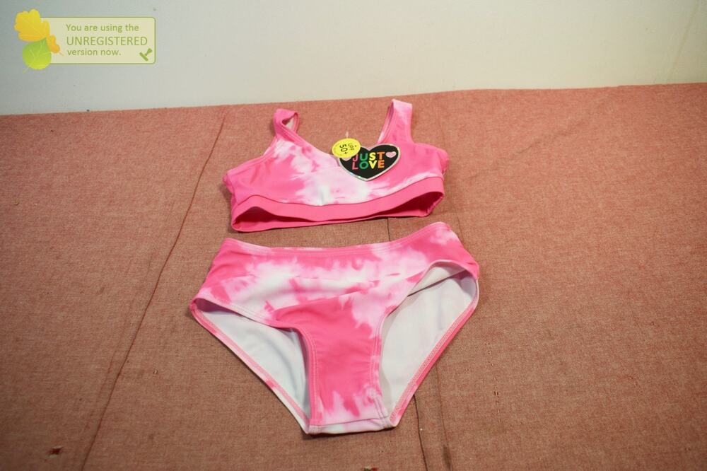 Just Love UPF 50+ Girls Pink 2 Piece Swimsuit 10-12